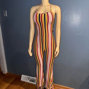 AKIRA Multicolor Striped Jumpsuit